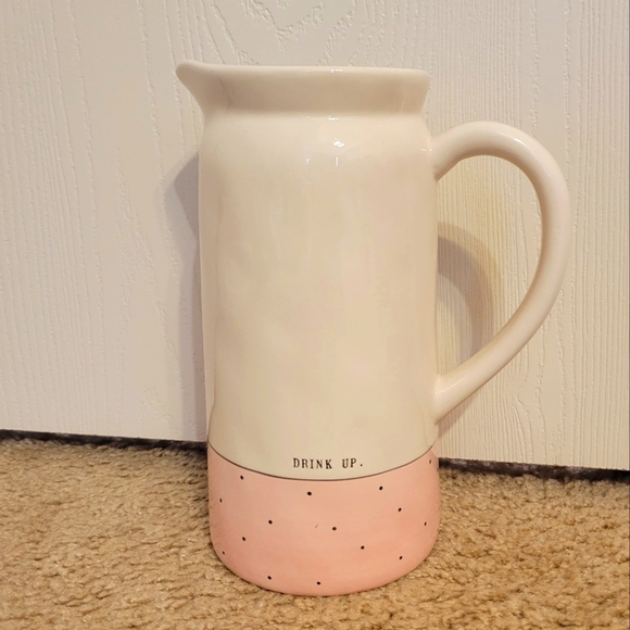 Rae Dunn DRINK UP. Ceramic Pitcher - Picture 1 of 6